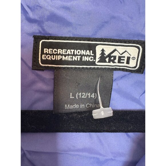 REI Elements Windbreaker Jacket Women’s L Purple/Gray Outdoor Gear Lightweight H - Picture 3 of 8
